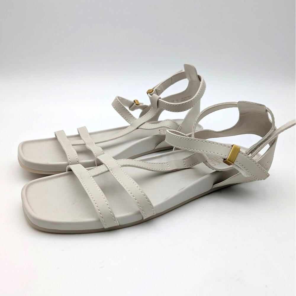 Franco Sarto Evan Ankle Strap Sandals Women's Creamy White Size US7.5M EU38